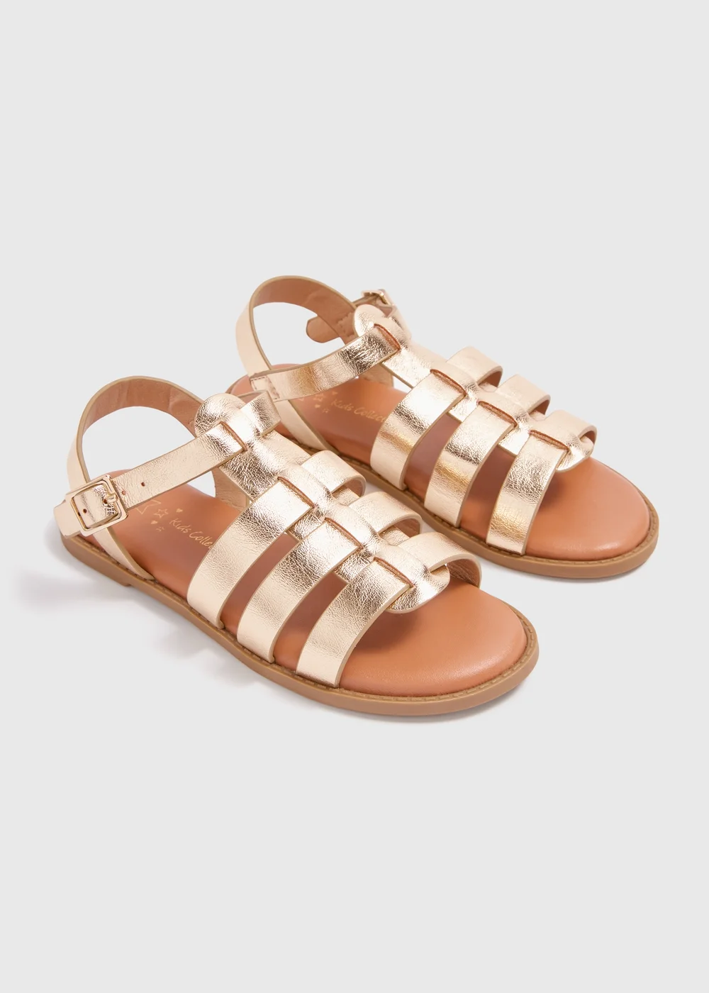 Girls Gold Gladiator Sandals (Younger 10- Older 5) - Size 10 Infants Image 1