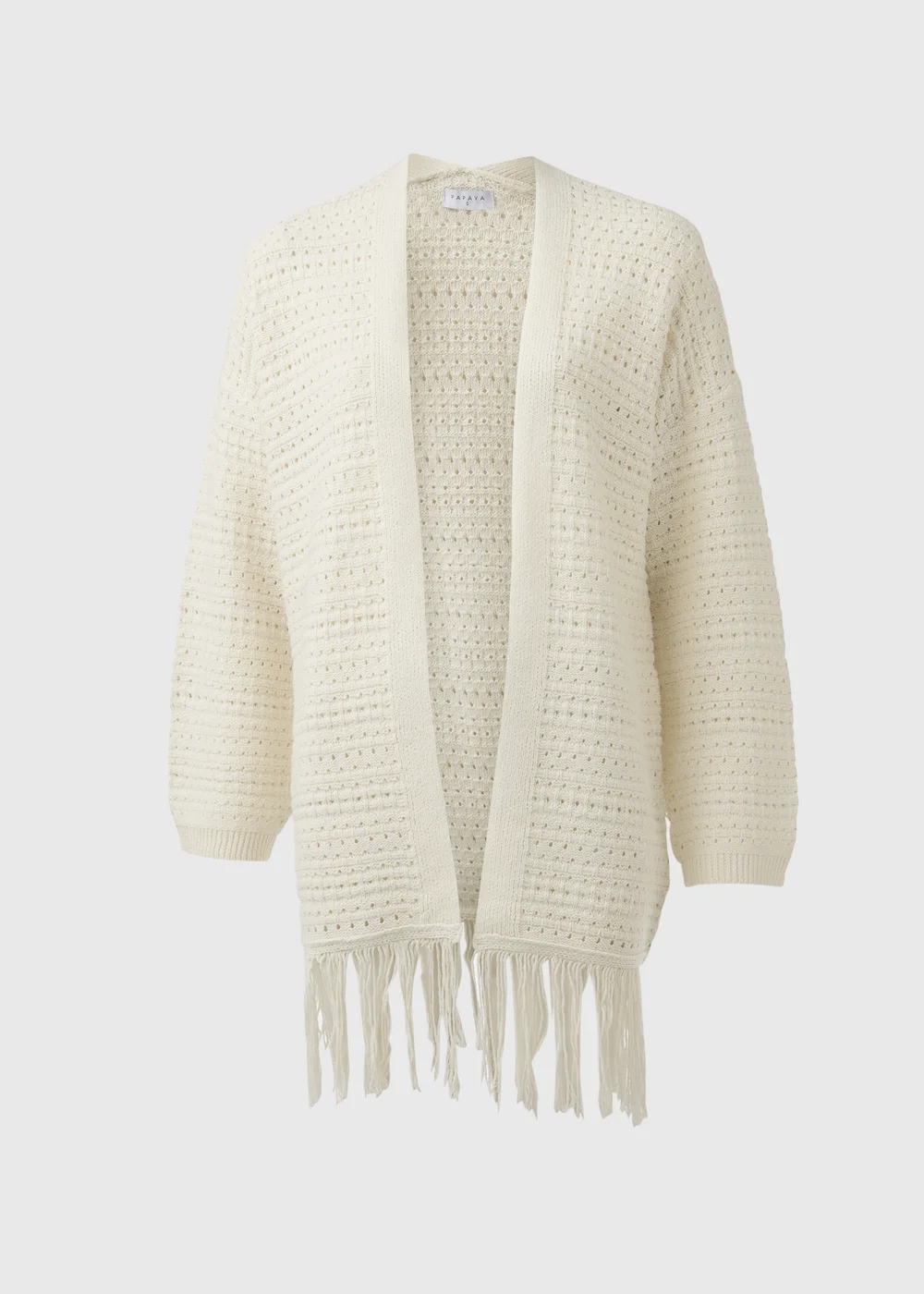 Papaya Ivory Fringe Cardigan - XS Image 5
