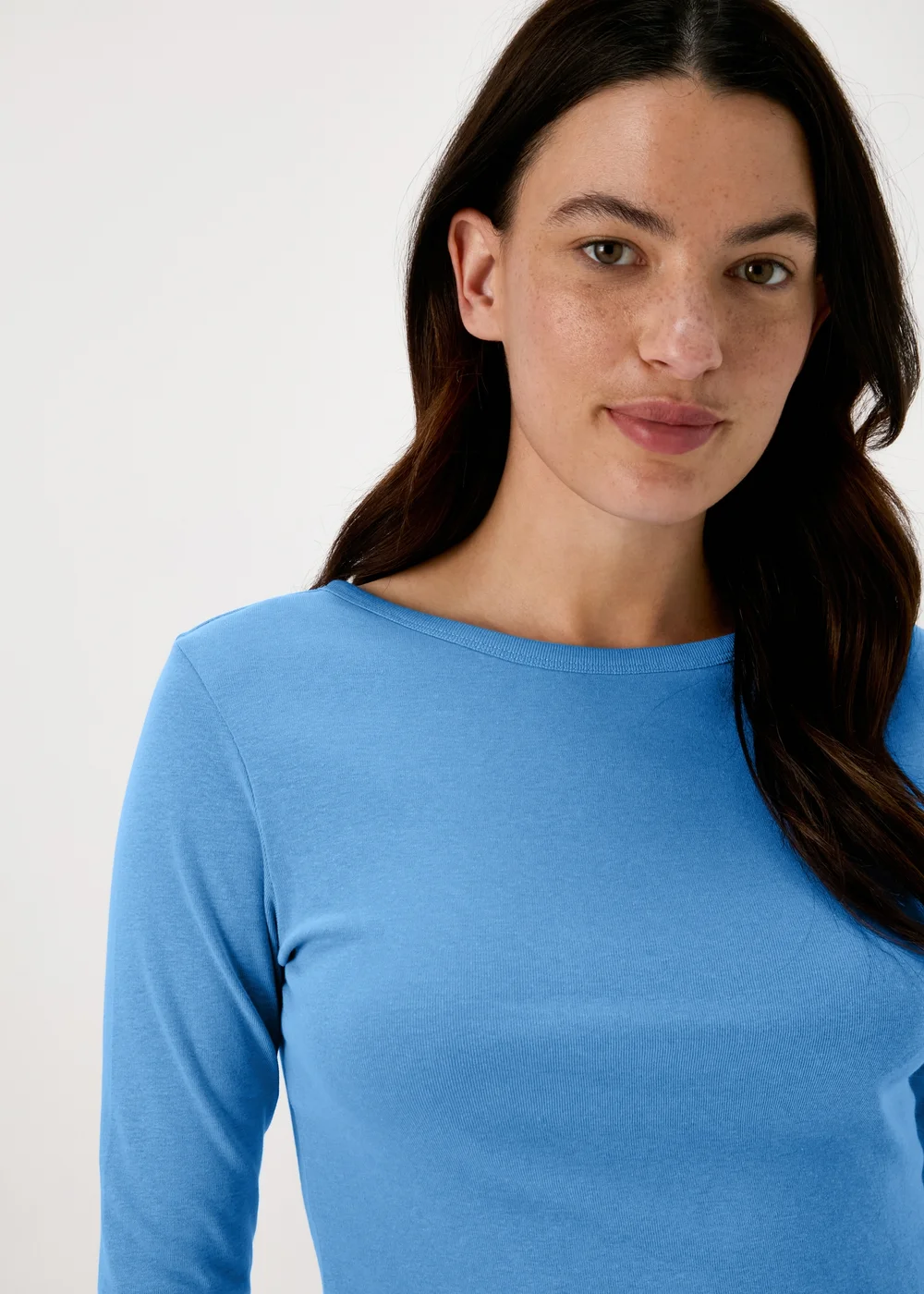Blue 3 / 4 Sleeve Plain T-Shirt - Size 8 Image 3