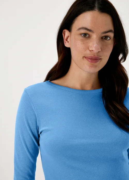 Blue 3 / 4 Sleeve Plain T-Shirt - Size 8 Image 3