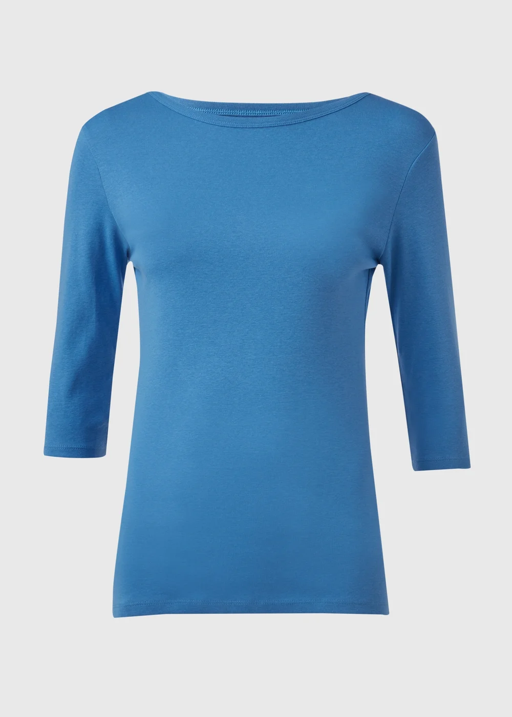 Blue 3 / 4 Sleeve Plain T-Shirt - Size 8 Image 5
