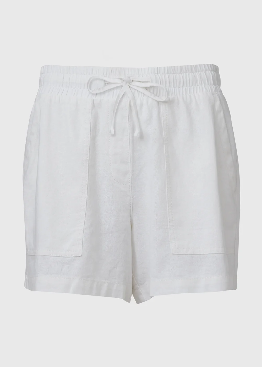 White Linen Shorts - 8 Image 5