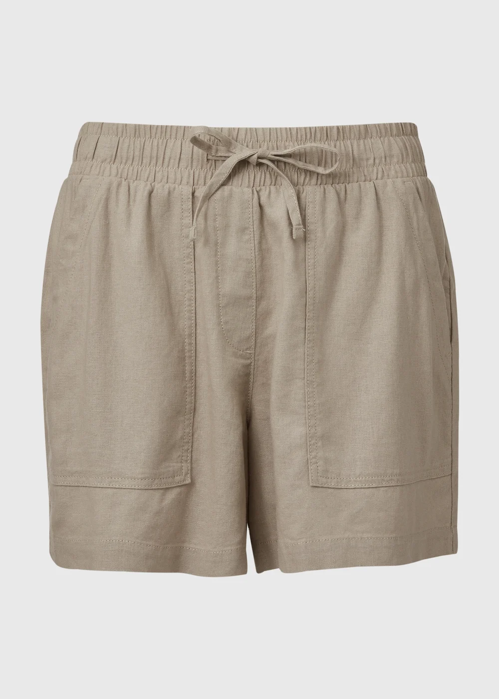 Beige Linen Shorts - 8 Image 5