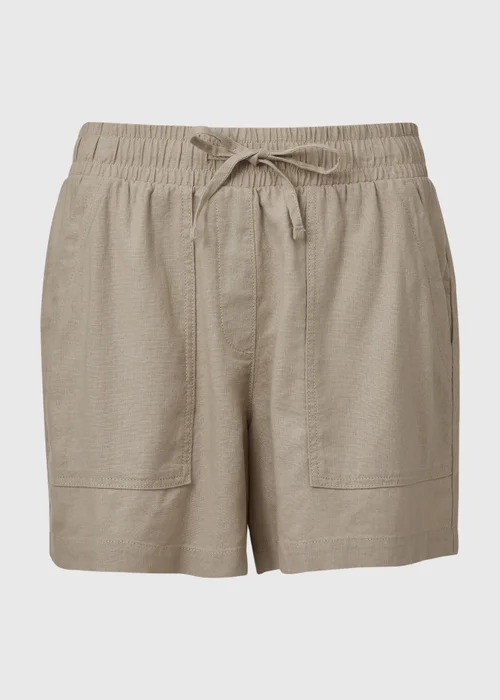 Beige Linen Shorts - 8 Image 5