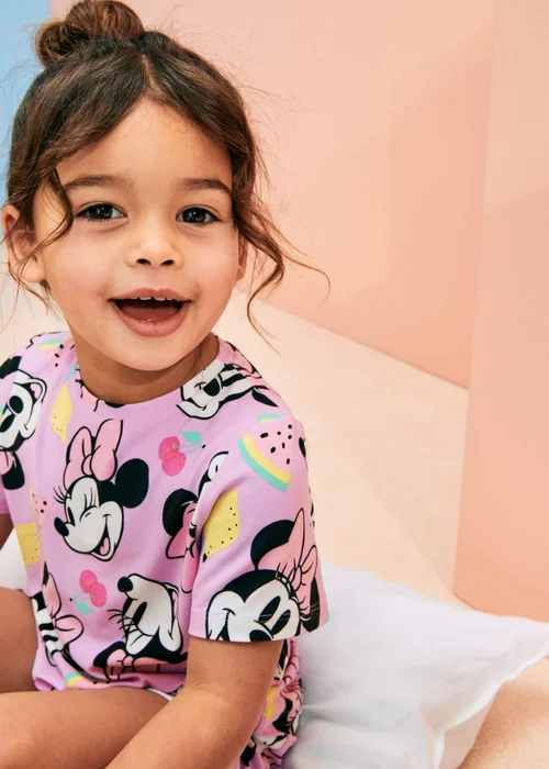 Disney Girls Minnie Pyjama Shorts Set (9mths-6yrs) - Age 9 - 12 Months Image 3