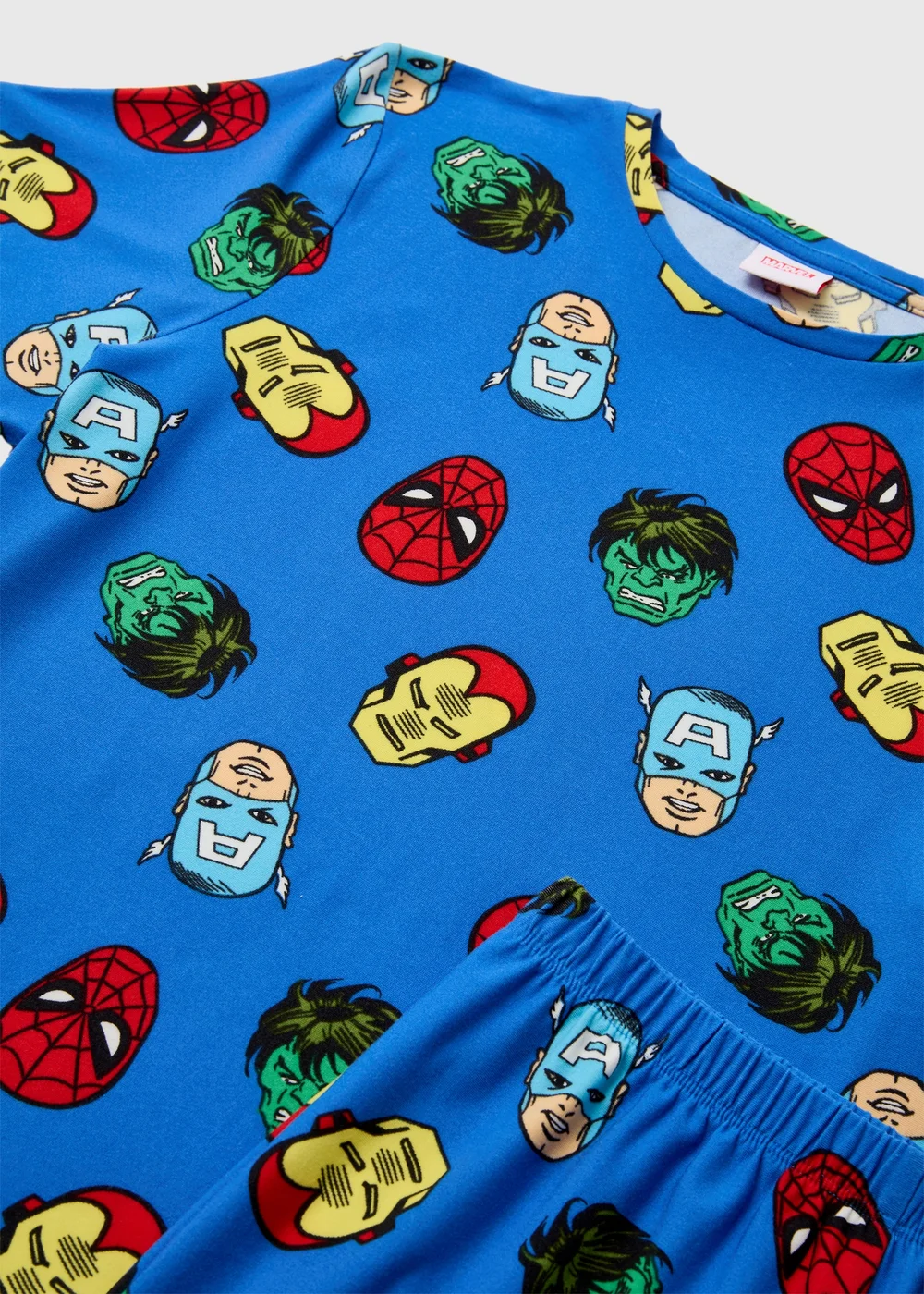 Marvel Kids Blue Avengers T-Shirt & Shorts Pyjama Set (3-12yrs) - Age 7 Years Image 2