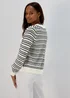 Ivory Stripe Co Ord Cardigan - 8 Image 2