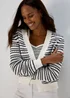 Ivory Stripe Co Ord Cardigan - 8 Image 1