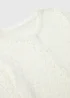 Girls Cream Pointelle Cardigan - 1 to 1 half years Image 2
