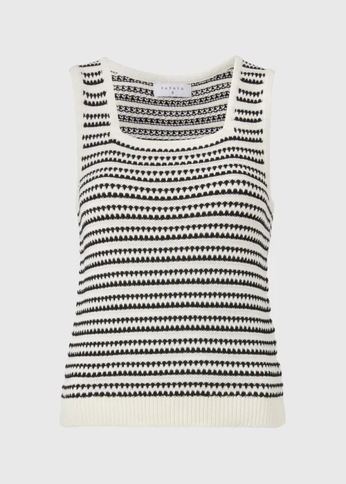 Ivory Stripe Co Ord Vest - 8 Image 5