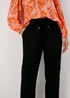 Black Linen Cargo Trousers - 8 Image 3