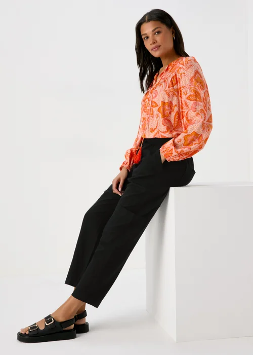 Black Linen Cargo Trousers - 8 Image 4
