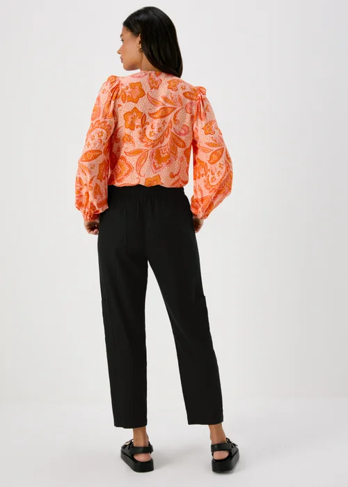 Black Linen Cargo Trousers - 8 Image 2