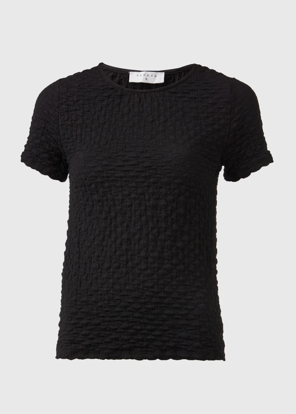 Black Short Sleeve Textured T-Shirt - 8 Image 5