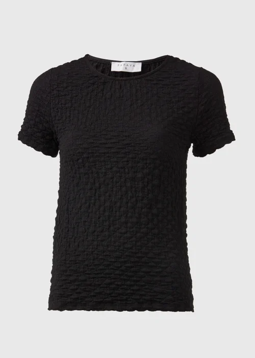 Black Short Sleeve Textured T-Shirt - 8 Image 5
