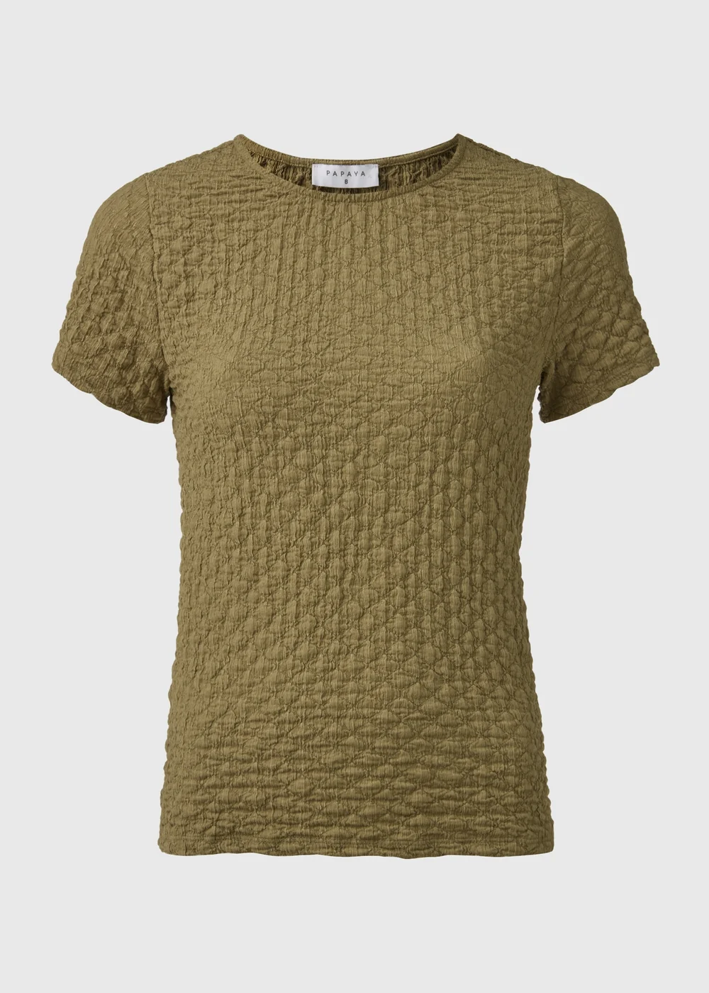Khaki Textured T-Shirt - 8 Image 5