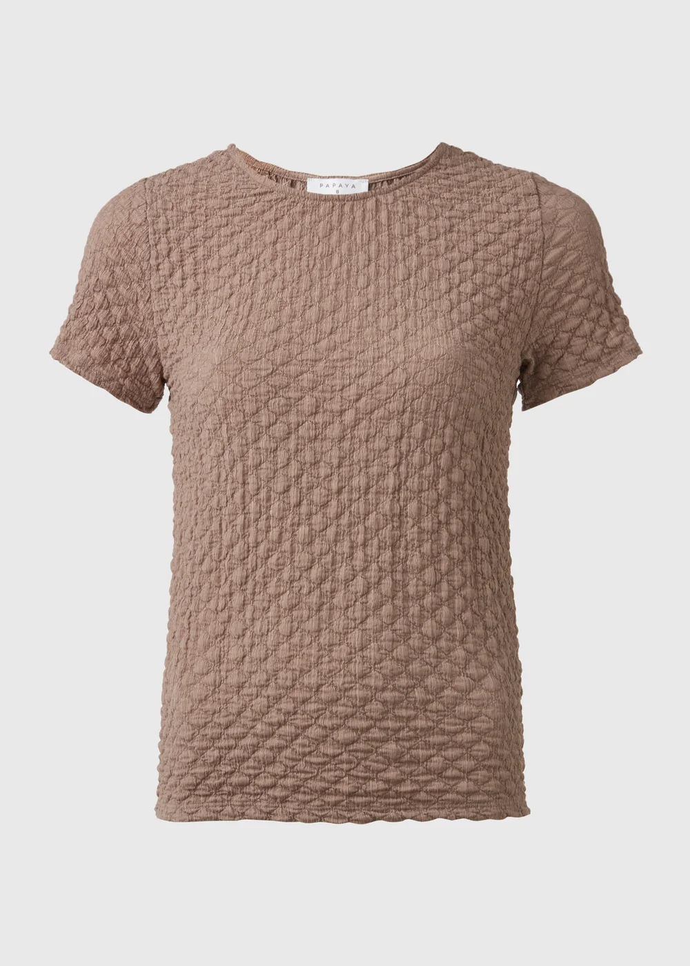 Beige Textured T-Shirt - 8 Image 5