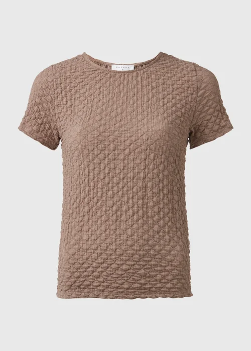 Beige Textured T-Shirt - 8 Image 5