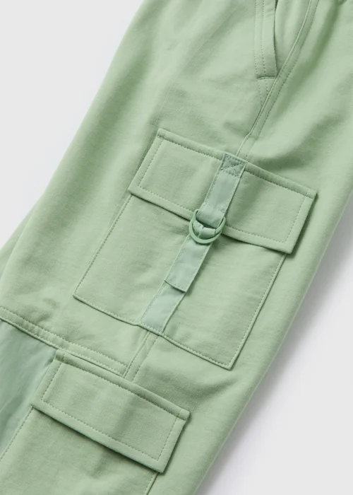 Girls Green Jersey Parachute Trousers (7-15yrs) - Age 7 Years Image 2