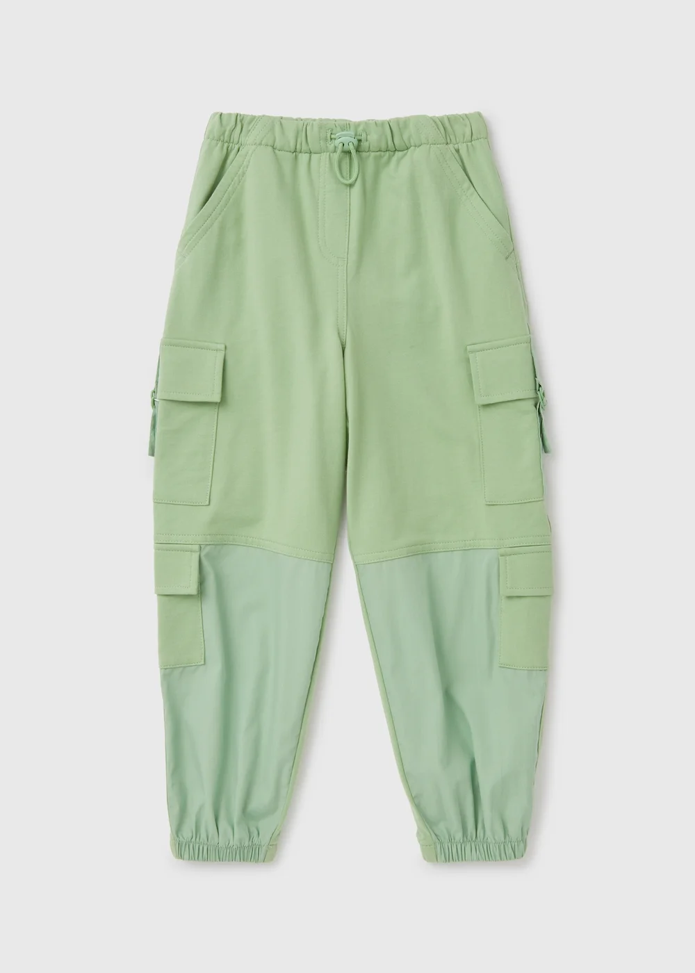 Girls Green Jersey Parachute Trousers (7-15yrs) - Age 7 Years Image 1