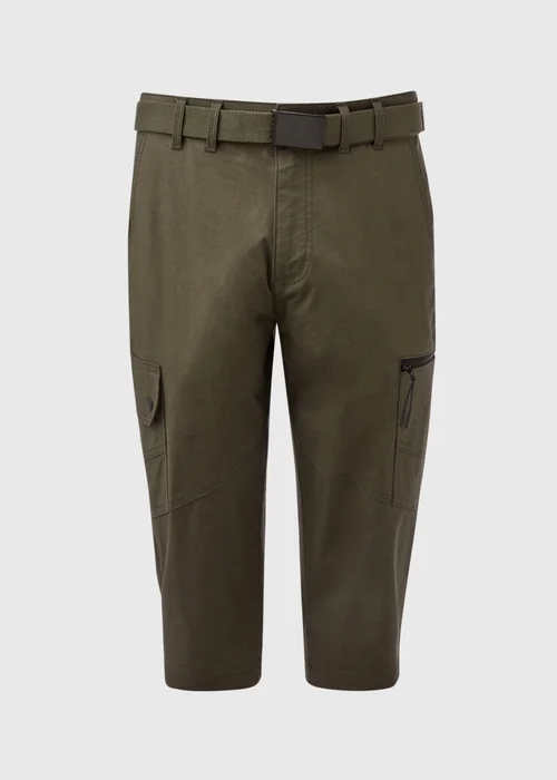 Khaki 3/4 Belted Cargo Shorts - 30 Image 5