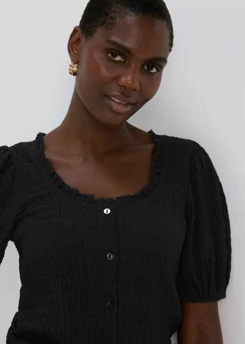 Black 3/4 Sleeve Gypsy Top - 8 Image 3