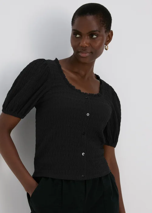 Black 3/4 Sleeve Gypsy Top - 8 Image 1