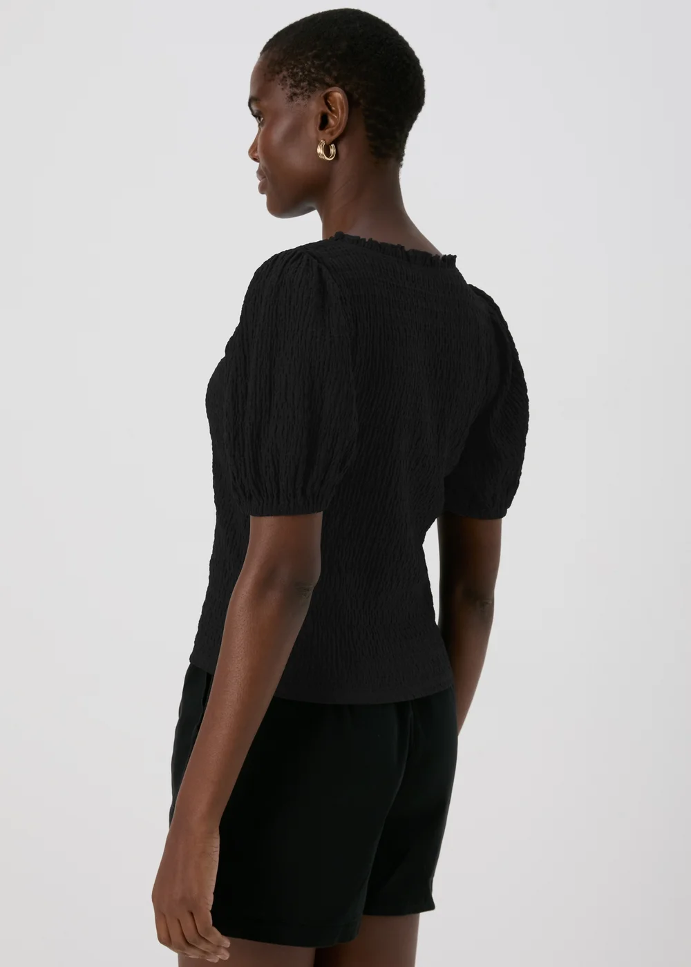 Black 3/4 Sleeve Gypsy Top - 8 Image 2