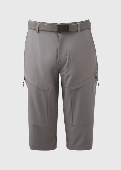 Grey Belted 3/4 Trekking Cargo Shorts - 30 Image 5