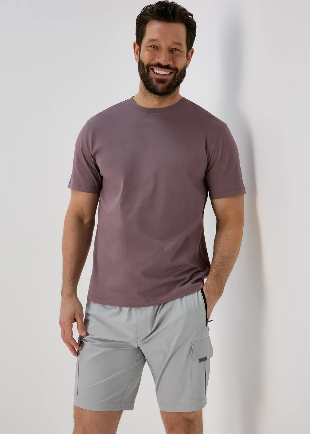 Light Grey Cargo Shorts - S Image 1