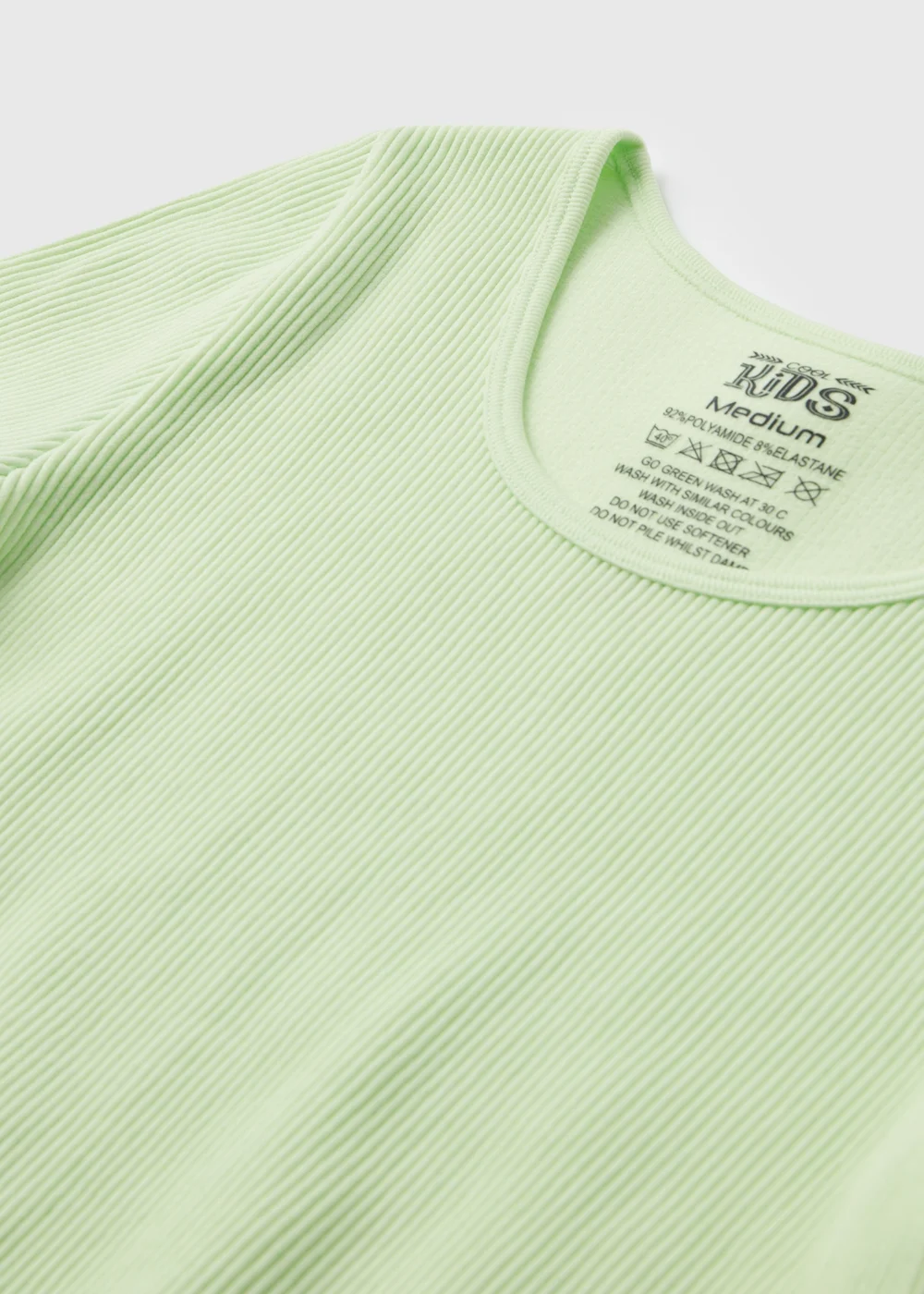 Girls Lime Green Seamless Top (7-15yrs) - S Image 2