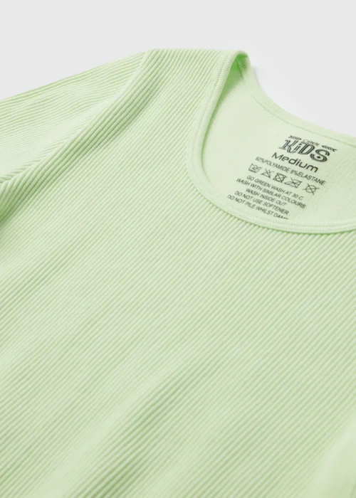 Girls Lime Green Seamless Top (7-15yrs) - S Image 2
