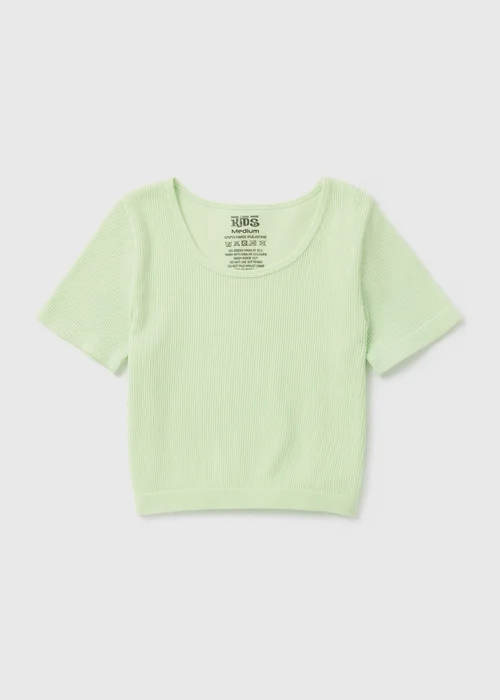 Girls Lime Green Seamless Top (7-15yrs) - S Image 1