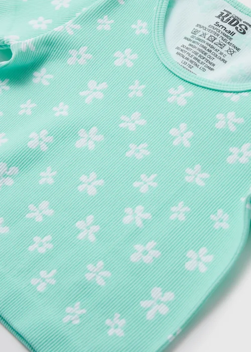 Girls Aqua Blue Seamless Top (7-15yrs) - S Image 2