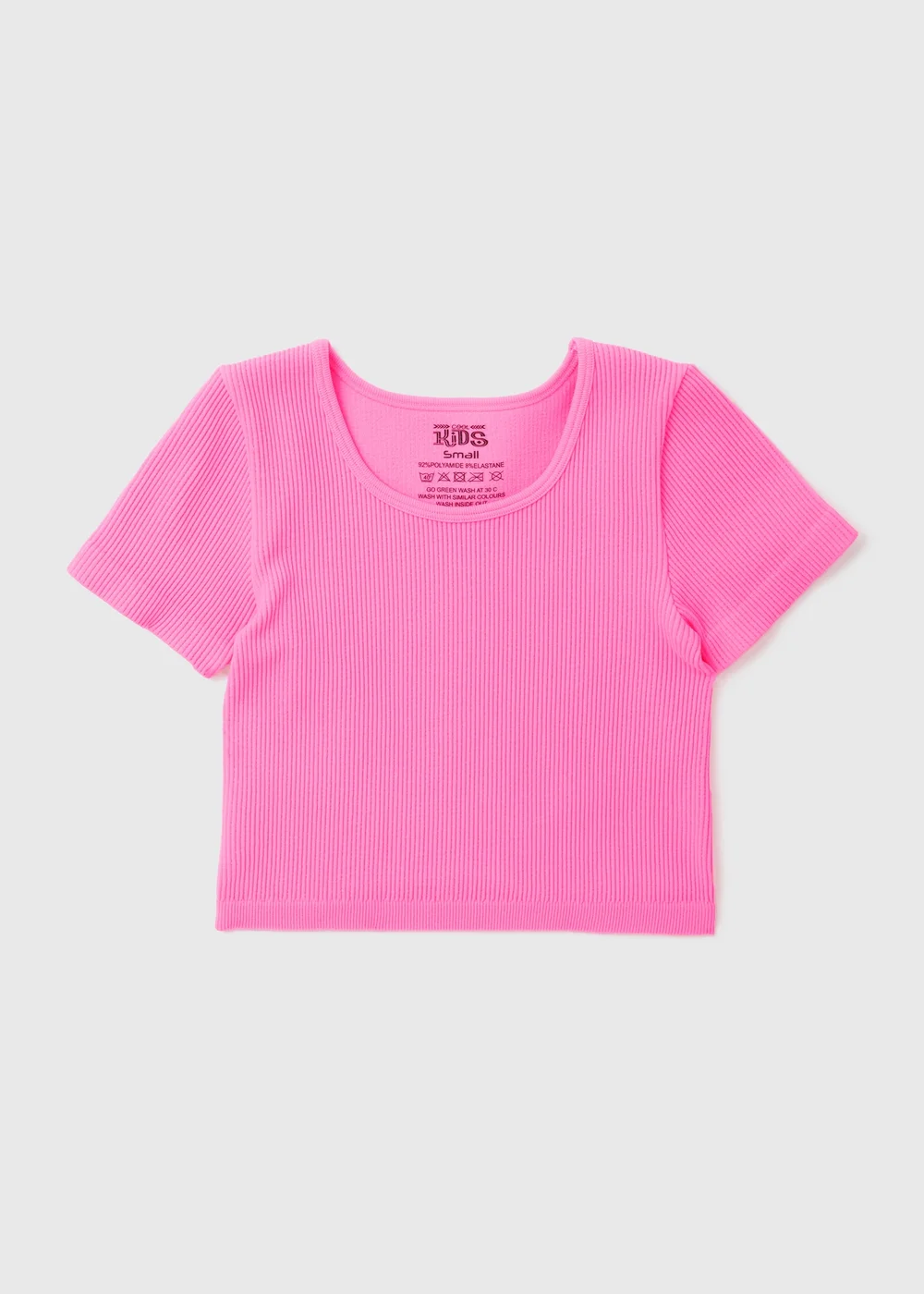 Girls Neon Pink Seamless Top (7-15yrs) - XL Image 1
