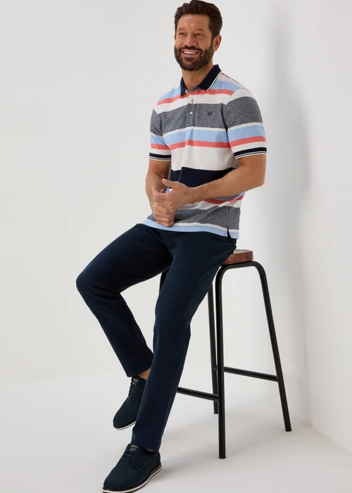 Lincoln Navy 5 Pocket Trousers - 32 Waist Regular Image 4