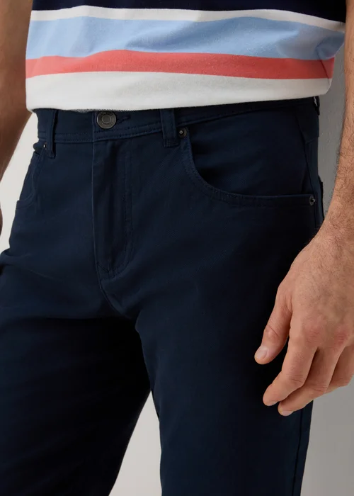 Lincoln Navy 5 Pocket Trousers - 32 Waist Regular Image 3