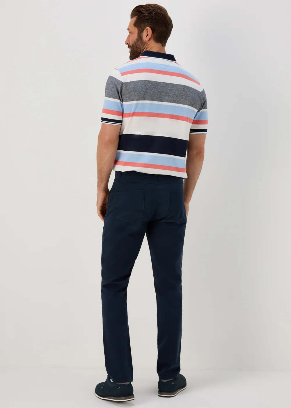 Lincoln Navy 5 Pocket Trousers - 32 Waist Regular Image 2