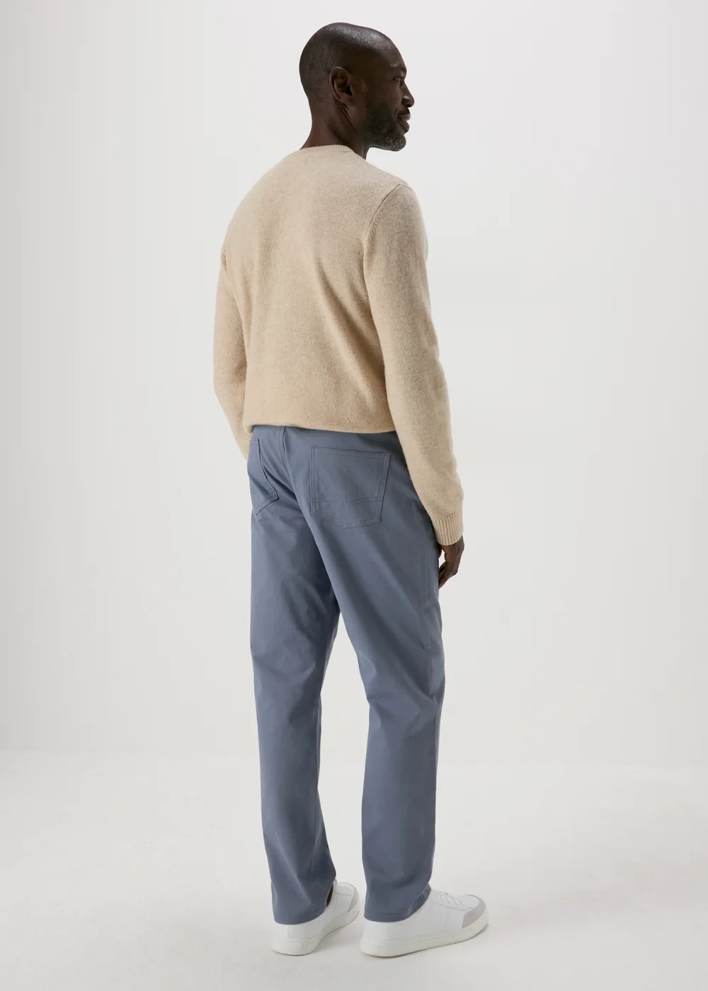 Lincoln Blue 5 Pocket Trousers - 32 Waist Regular Image 2