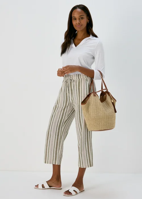 Papaya White 3/4 Sleeve Polo Top - 8 Image 4