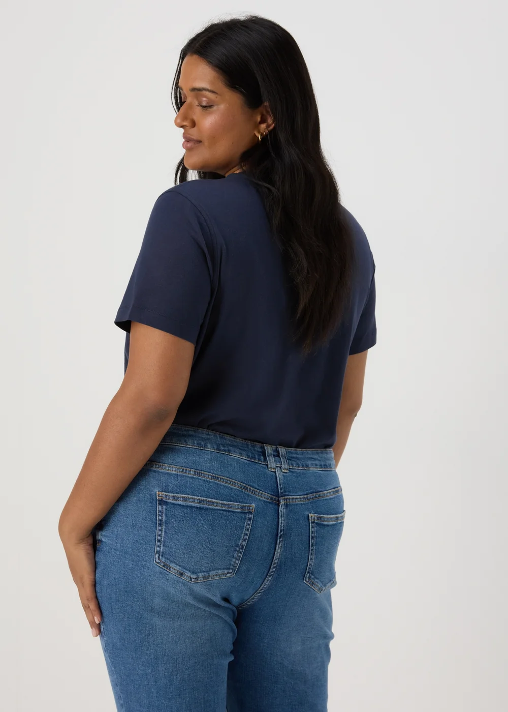Navy Modern Plain T-Shirt - 8 Image 4