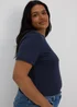 Navy Modern Plain T-Shirt - 8 Image 6