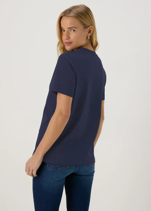 Navy Modern Plain T-Shirt - 8 Image 3