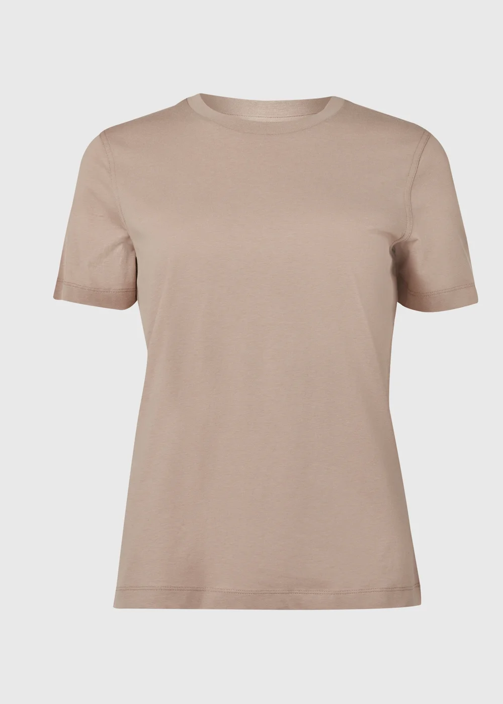 Beige Modern Plain T-Shirt - 8 Image 5