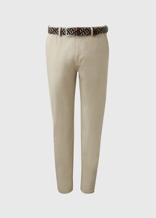 Bone Belted Chino Trousers - 32 Waist Regular Image 5