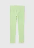 Girls Lime Green Seamless Leggings (7-15yrs) - Small Image 1
