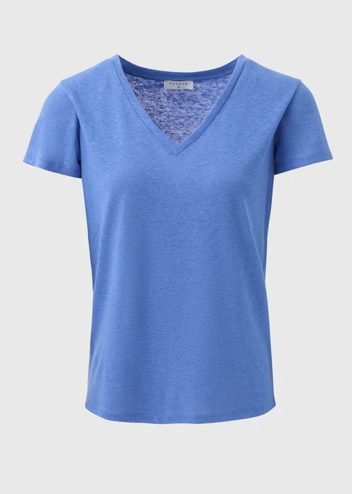 Blue V Neck T Shirt - 8 Image 5