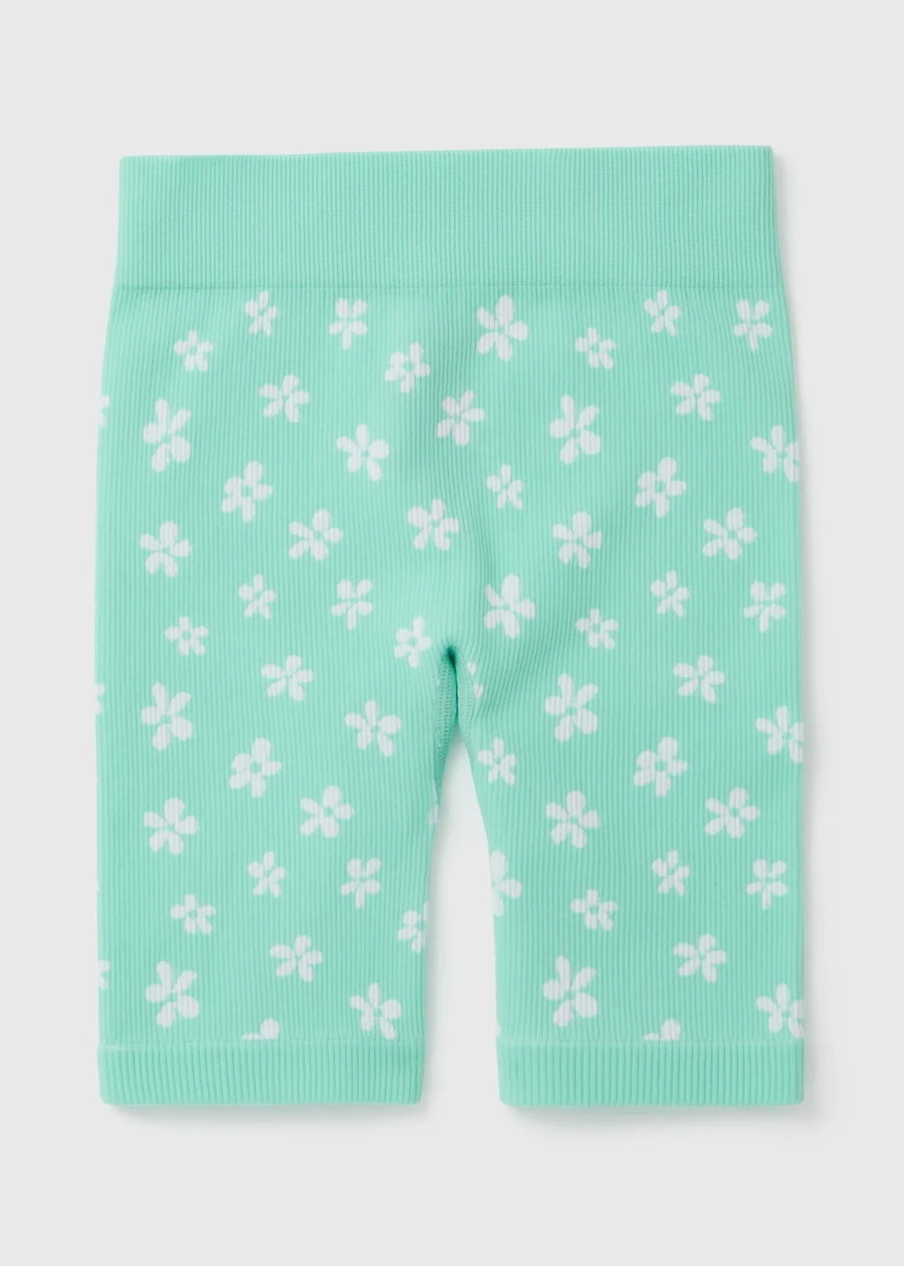 Girls Aqua Blue Seamless Cycling Shorts (7-15yrs) - Small Image 1