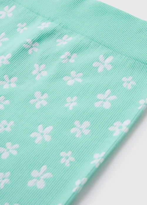 Girls Aqua Blue Seamless Cycling Shorts (7-15yrs) - Small Image 2