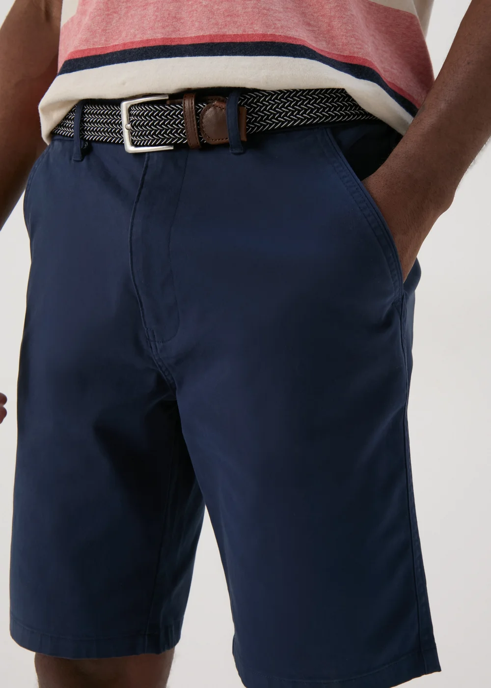 Lincoln Beige Belted Chino Shorts - 32 Image 3